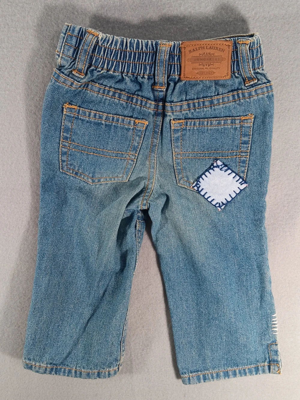 Ralph Lauren Dungarees Jeans Size 18 Months Baby Boys Girls Patches Y2K 90s Rare